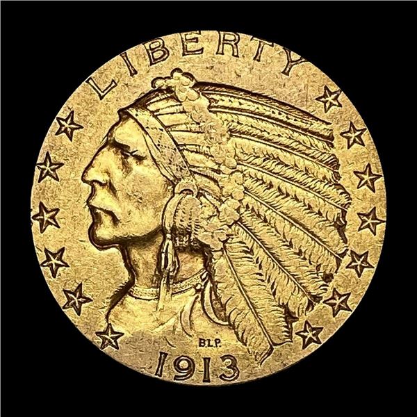 1913-S Indian Head $5 Gold Half Eagle LIGHT  CIRC