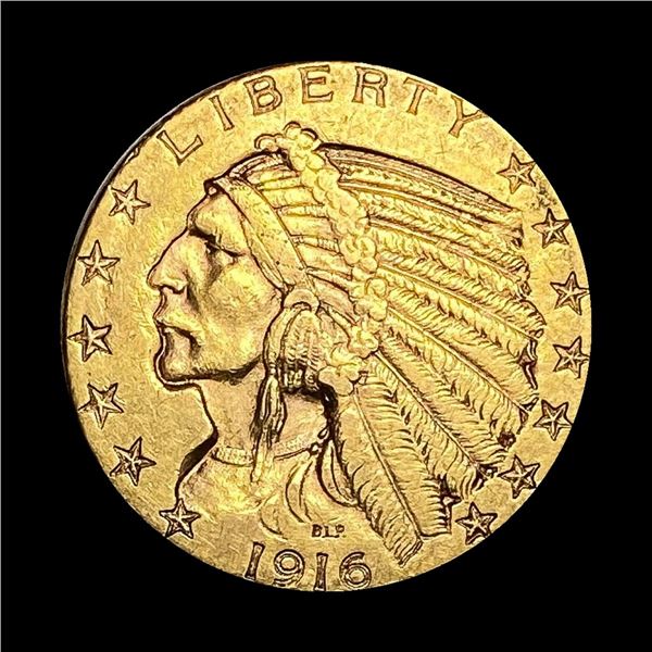 1916-S Indian Head Half Eagle $5 Gold LIGHTLY  CIRCUL