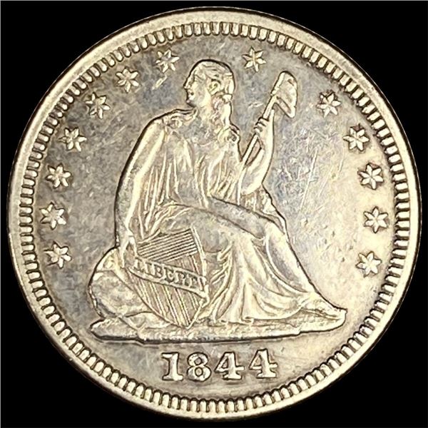 1844 Silver Seated Liberty Quarter  UNCIRCULATED