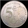 Image 2 : 2002 5 EUROS .065oz GOLD GEM BU