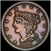 1851 Braided Hair Half Cent CLOSELY UNCIRCULATED
