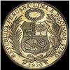 Image 2 : 1930 Peru Silver Un Sol LIGHTLY CIRCULATED