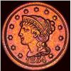 Image 1 : 1854 Braided Hair Large Cent CLOSELY UNCIRCULATED