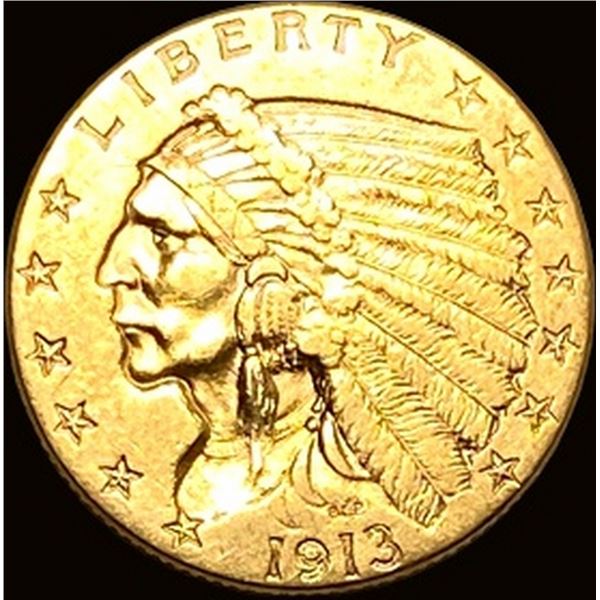 1913 Indian Head $2.50 Gold Quarter Eagle  UNCIRCULATED
