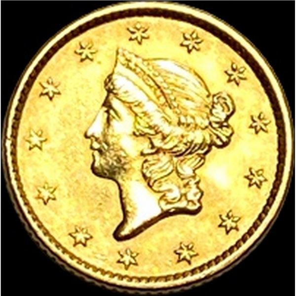 1853 Gold $1 Liberty Head Type 1 UNCIRCULATED