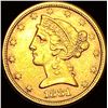 Image 1 : 1881 $5 Liberty Head Half Eagle UNCIRCULATED