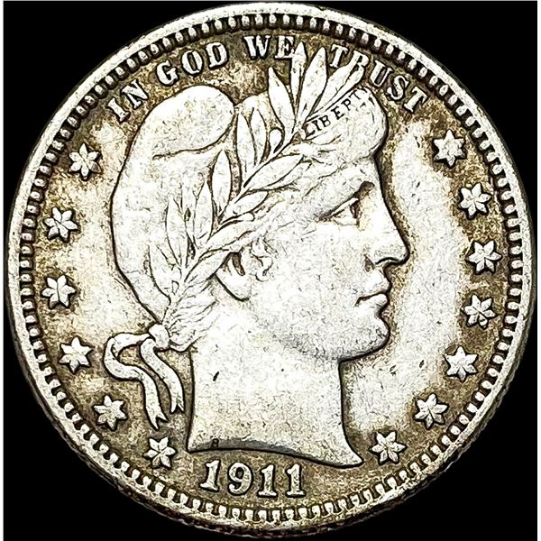 1911-D Silver Barber Quarter NEARLY UNCIRCULATED