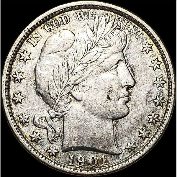 1901 Silver Barber Half Dollar CLOSELY UNCIRCULATED
