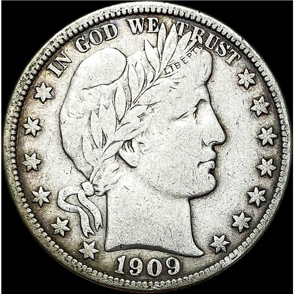 1909 Barber Half Dollar LIGHTLY CIRCULATED