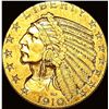Image 1 : 1910 Gold $5 Indian Head Half Eagle CLOSELY UNCIRCULATED
