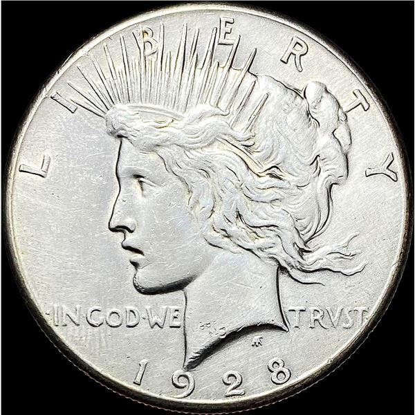 1928 Silver Peace Dollar CLOSELY UNCIRCULATED