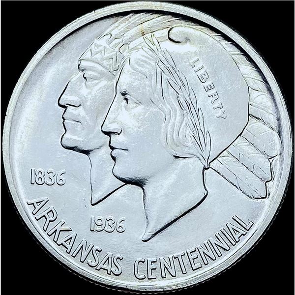 1936-D Arkansas Silver Half Dollar GEM BU
