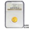 Image 1 : 1925-D $2.50 Gold Quarter Eagle NGC MS61