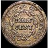 Image 2 : 1850 Braided Hair Half Cent CLOSELY UNCIRCULATED