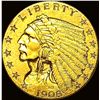 Image 1 : 1908 Indian Head $2.5 Gold Quarter Eagle NEARLY UNCIRCULATED