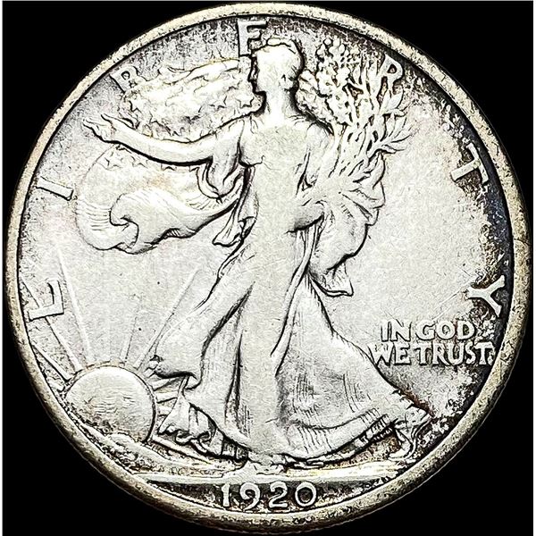 1920-D Walking Liberty Half Dollar LIGHTLY CIRCULATED