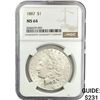 Image 1 : 1887 Morgan Silver Dollar NGC MS64
