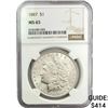 Image 1 : 1887 Morgan Silver Dollar NGC MS65