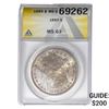 Image 1 : 1885 Morgan Silver Dollar ANACS MS63