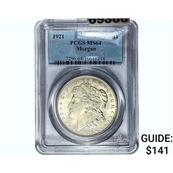 1921 Morgan Silver Dollar PCGS MS64