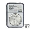 Image 1 : 1986 Silver Eagle NGC Mint Error Obv.&Rev. Struck Thru