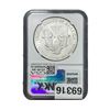 Image 2 : 1986 Silver Eagle NGC Mint Error Obv.&Rev. Struck Thru
