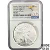 Image 1 : 2021[W] Silver Eagle NGC MS70 Heraldic Eagle TY 1