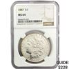 Image 1 : 1887 Morgan Silver Dollar NGC MS64