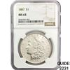 Image 1 : 1887 Morgan Silver Dollar NGC MS64