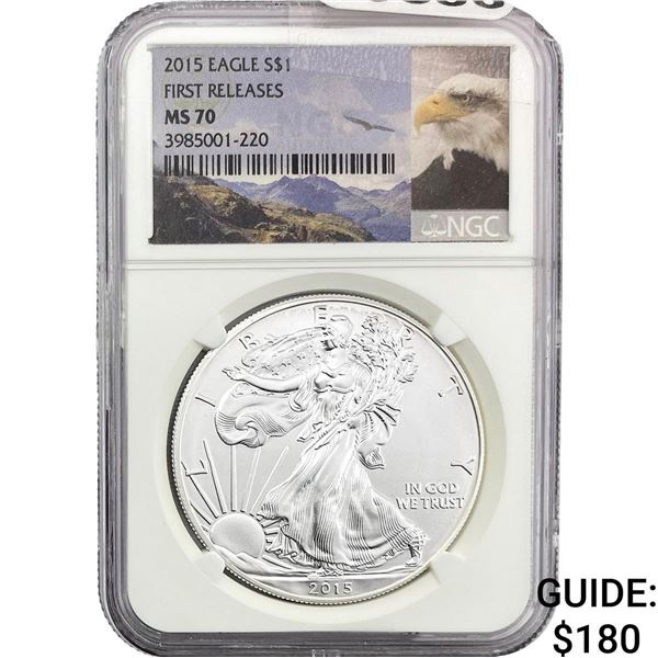 2015 Silver Eagle NGC MS70 First Releases