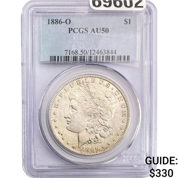 1886-O Morgan Silver Dollar PCGS AU50