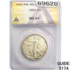 Image 1 : 1942 Walking Liberty Half Dollar ANACS MS64