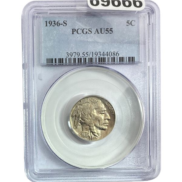 1936-S Buffalo Nickel PCGS AU55