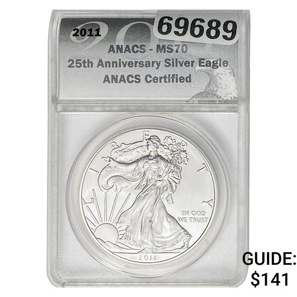 2011 Silver Eagle ANACS MS70