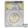 Image 1 : 1941-D Walking Liberty Half Dollar ANACS MS65