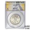 Image 1 : 1945 Walking Liberty Half Dollar ANACS MS64