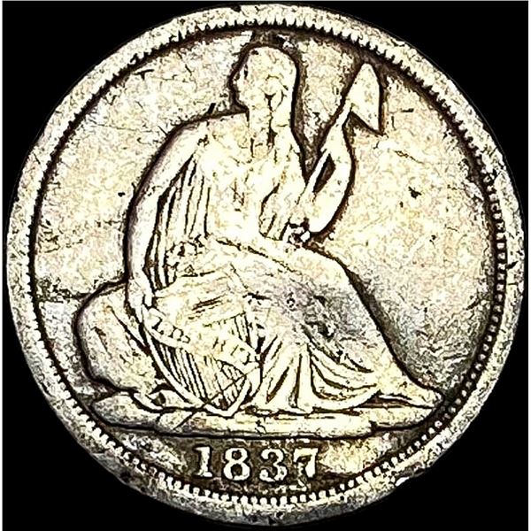 1837 Seated Liberty Half Dime NICELY CIRCULATED