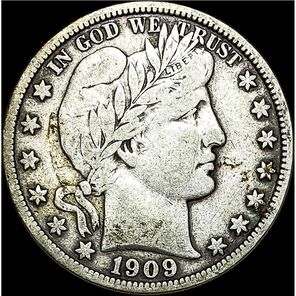 1909 Barber Half Dollar ABOUT UNCIRCULATED