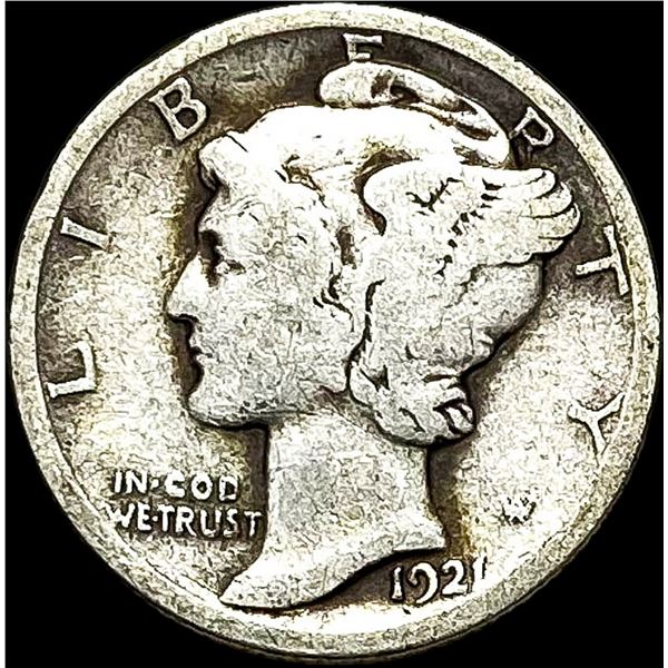 1921 Silver Mercury Dime NICELY CIRCULATED