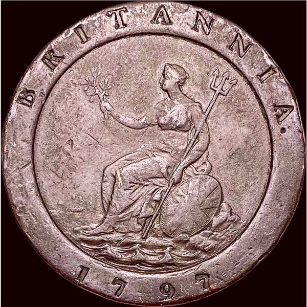1797 G. Britain Copper Cartwheel Twopence HIGH GRADE
