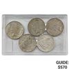 [5 Coins]1928-S Silver Peace Dollar