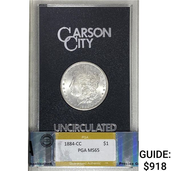 1884-CC Silver Morgan Dollar PGA MS65 GSA
