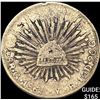 Image 1 : 1860 Go Mexico Silver 8 Reales Cap & Ray LIGHTLY CIRCULATED