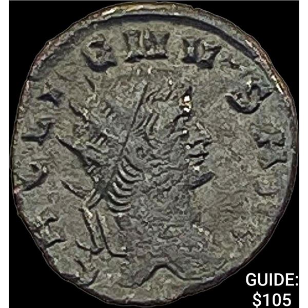 Roman Gallienus, 253-268 AD BI DBL Denarius CHOICE AU
