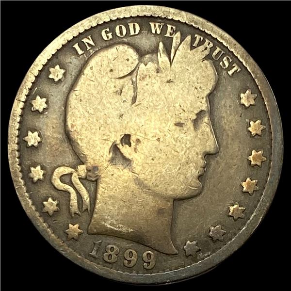 1899-S Barber Silver Quarter NICELY CIRCULATED