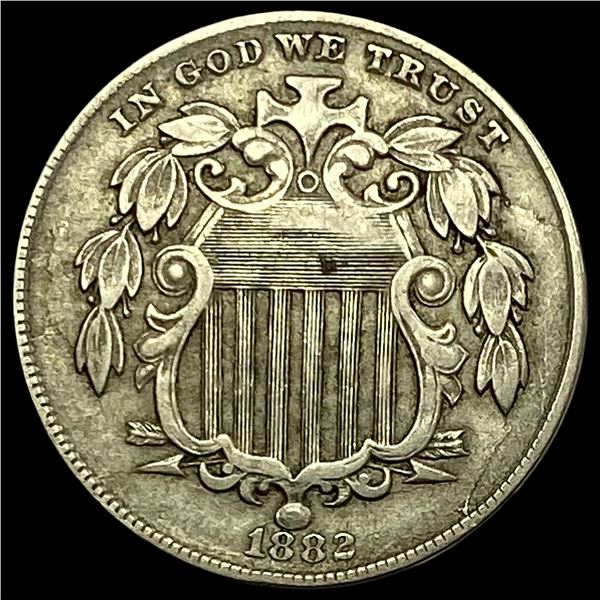 1882 Shield Nickel NEARLY UNCIRCULATED