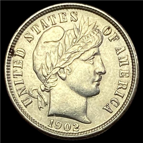 1902-O Silver Barber Dime CHOICE AU