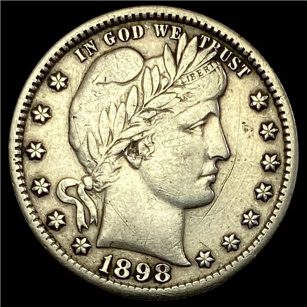 1898-S Silver Barber Quarter NEARLY UNCIRCULATED