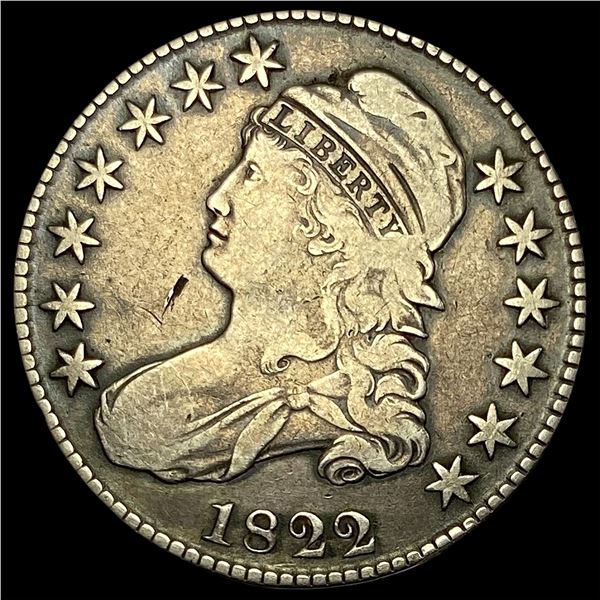 1822 Capped Bust Half Dollar LIGHTLY CIRCULATED