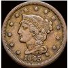 1845 Braided Hair Large Cent NEARLY UNCIRCULATED